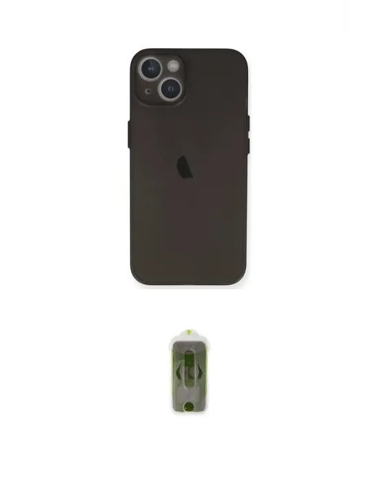 ieg™ iPhone 14 Plus Kılıf Yadigar Yansıma Serisi - Siyah Joko Magic 5D Hayalet Cam