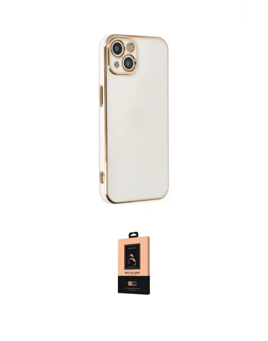 ieg™ iPhone 14 Plus Kılıf Yankı Serisi - Şeffaf Maxco Cam Ekran Koruyucu