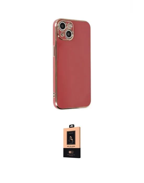 ieg™ iPhone 14 Plus Kılıf Yankı Serisi - Şeffaf Maxco Cam Ekran Koruyucu