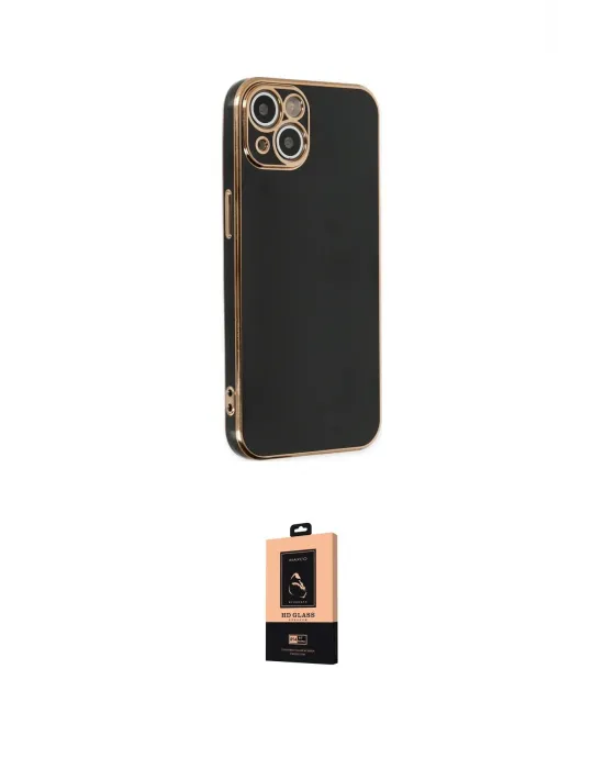 ieg™ iPhone 14 Plus Kılıf Yankı Serisi - Şeffaf Maxco Cam Ekran Koruyucu