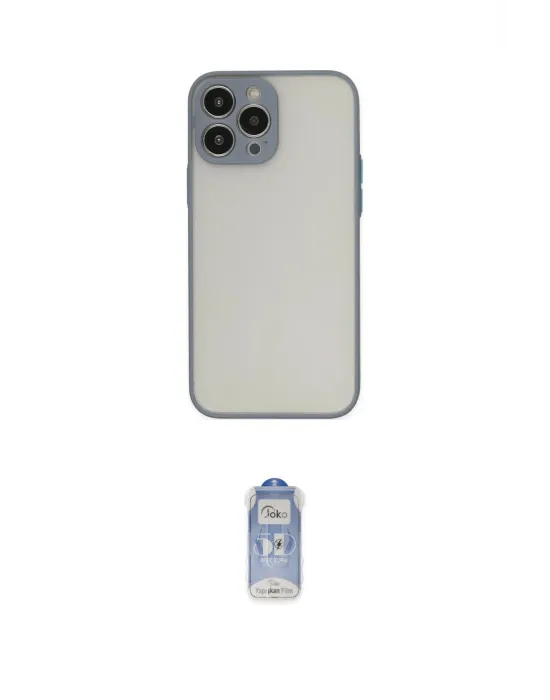 ieg™ iPhone 14 Pro Kılıf Ahenk Çizgi Serisi - Siyah Joko Magic 5D Cam