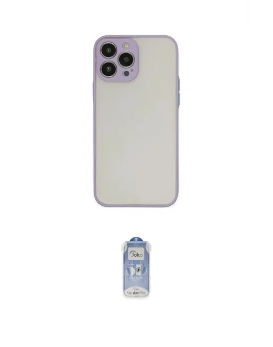 ieg™ iPhone 14 Pro Kılıf Ahenk Çizgi Serisi - Siyah Joko Magic 5D Cam