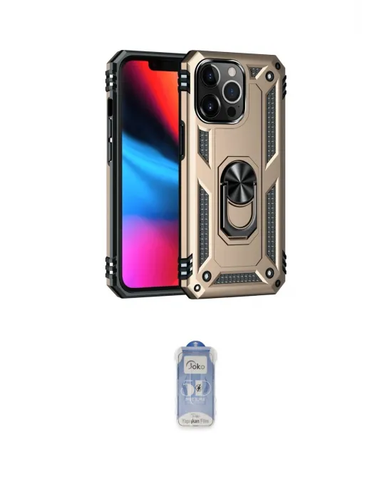 ieg™ iPhone 14 Pro Kılıf Ahenk Klasik Koleksiyonu - Siyah Joko Magic 5D Cam