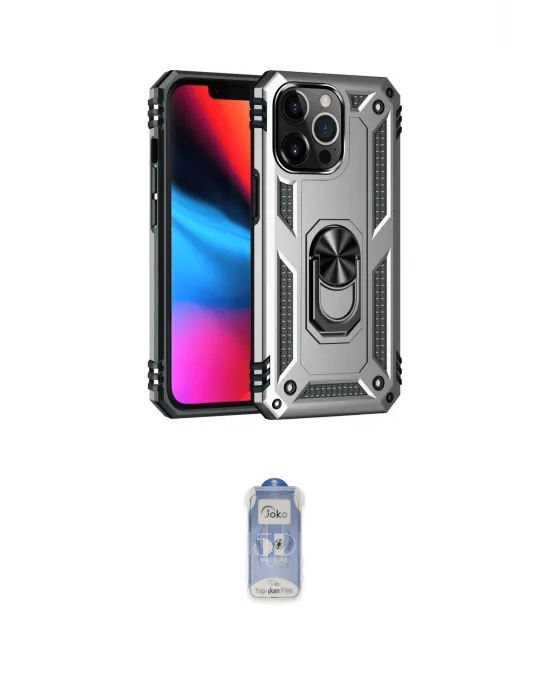 ieg™ iPhone 14 Pro Kılıf Ahenk Klasik Koleksiyonu - Siyah Joko Magic 5D Cam