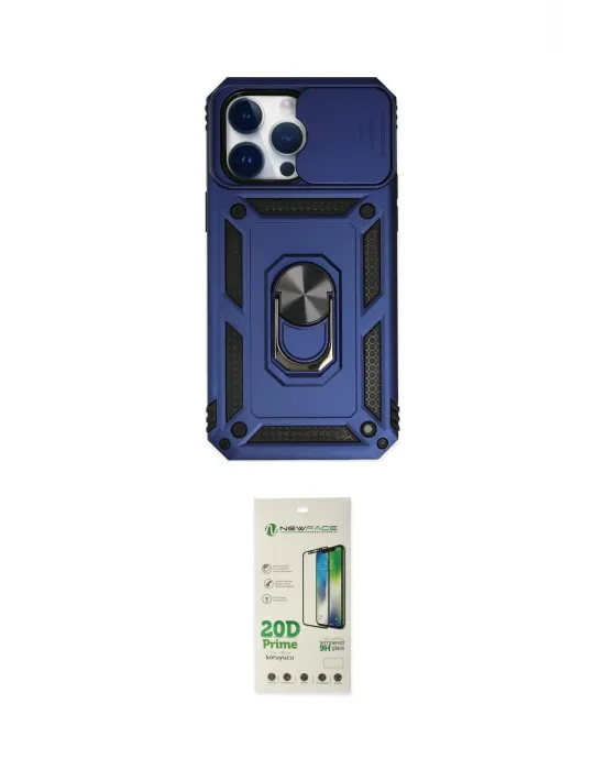 ieg™ iPhone 14 Pro Kılıf Ahenk Klasik - Siyah 20D Premium Cam Ekran Koruyucu