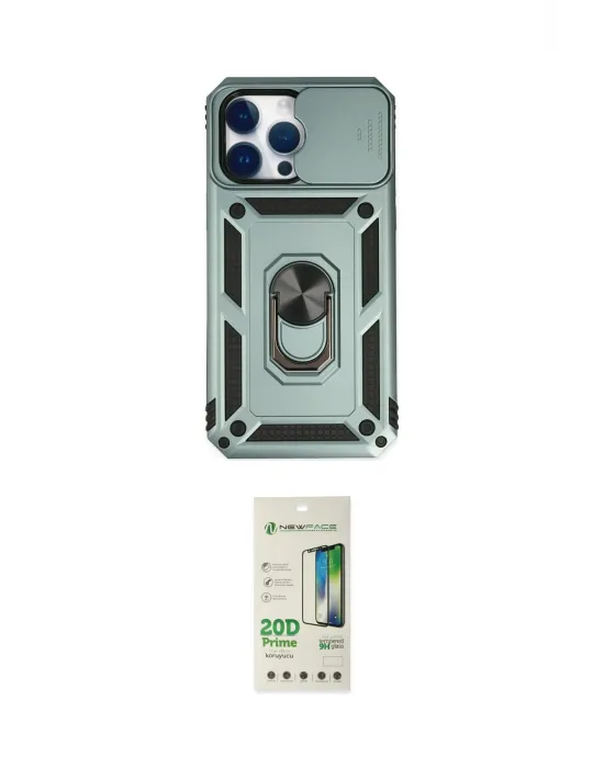 ieg™ iPhone 14 Pro Kılıf Ahenk Klasik - Siyah 20D Premium Cam Ekran Koruyucu