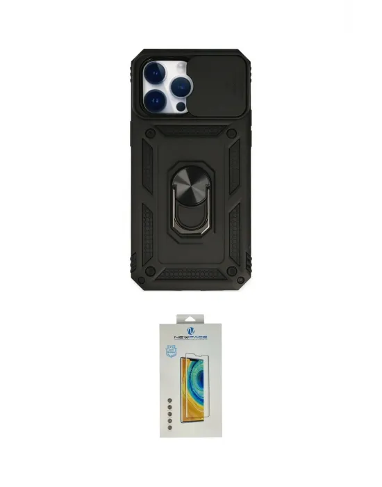 ieg™ iPhone 14 Pro Kılıf Ahenk Klasik - Siyah Polymer Nano Ekran Koruyucu