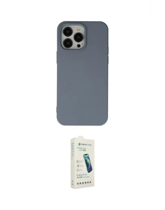 ieg™ iPhone 14 Pro Kılıf Ahenk Serisi - Şeffaf Pasifik Cam Ekran Koruyucu