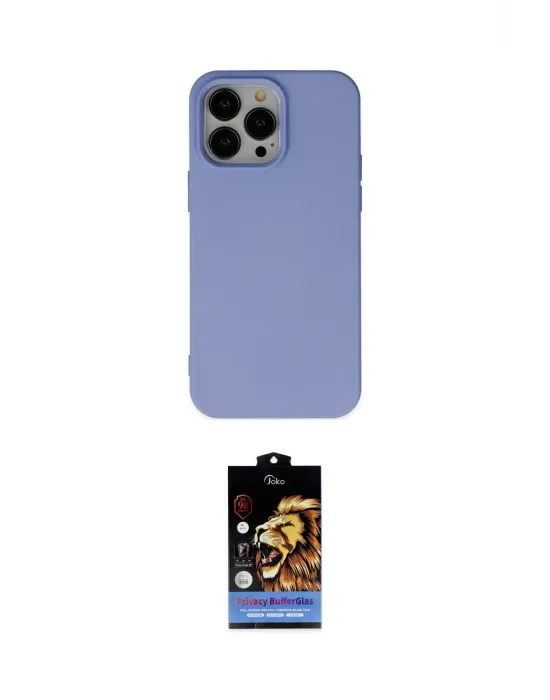 ieg™ iPhone 14 Pro Kılıf Ahenk Serisi - Siyah Buffer Hayalet Cam Ekran Koruyucu