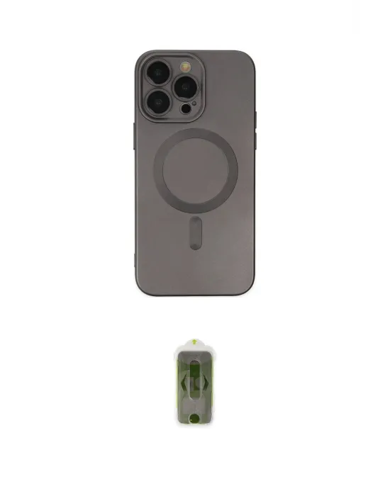ieg™ iPhone 14 Pro Kılıf Akış Minimal Özel Seri - Siyah Joko Magic 5D Hayalet Cam