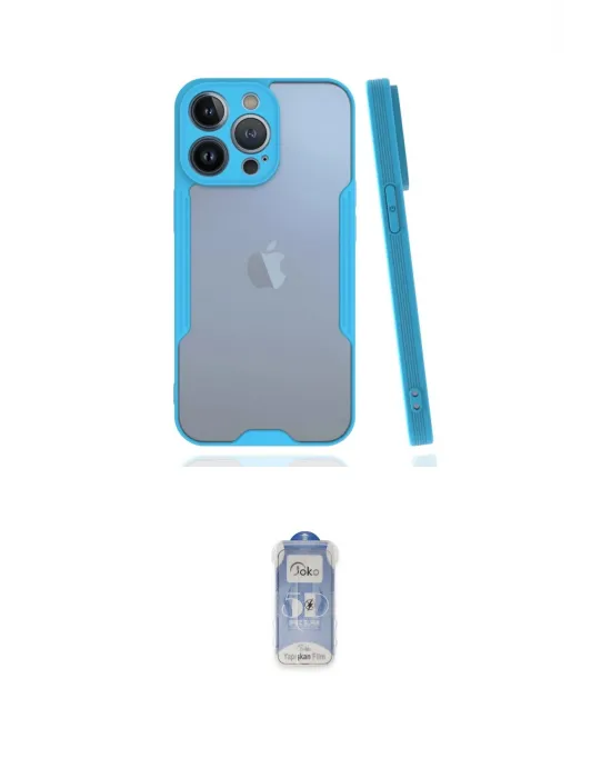 ieg™ iPhone 14 Pro Kılıf Atlas Asil Serisi - Siyah Joko Magic 5D Cam