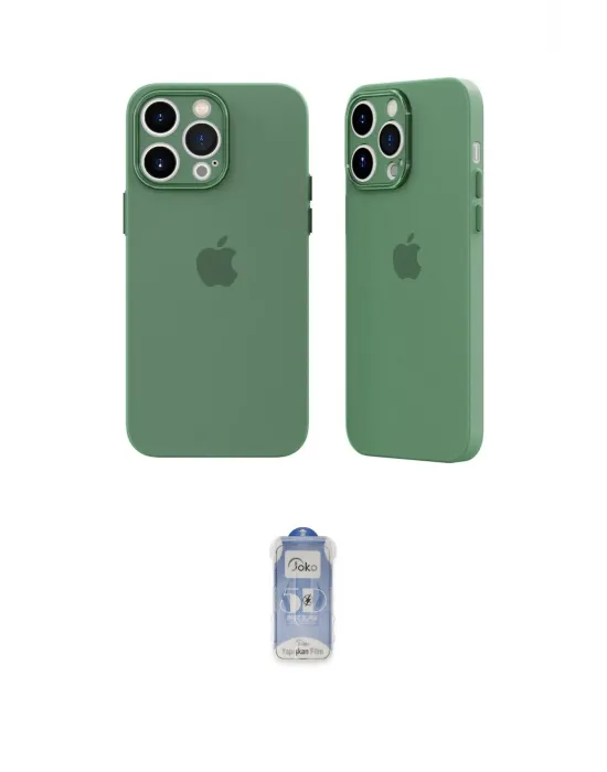 ieg™ iPhone 14 Pro Kılıf Atlas Minimal Prime - Siyah Joko Magic 5D Cam
