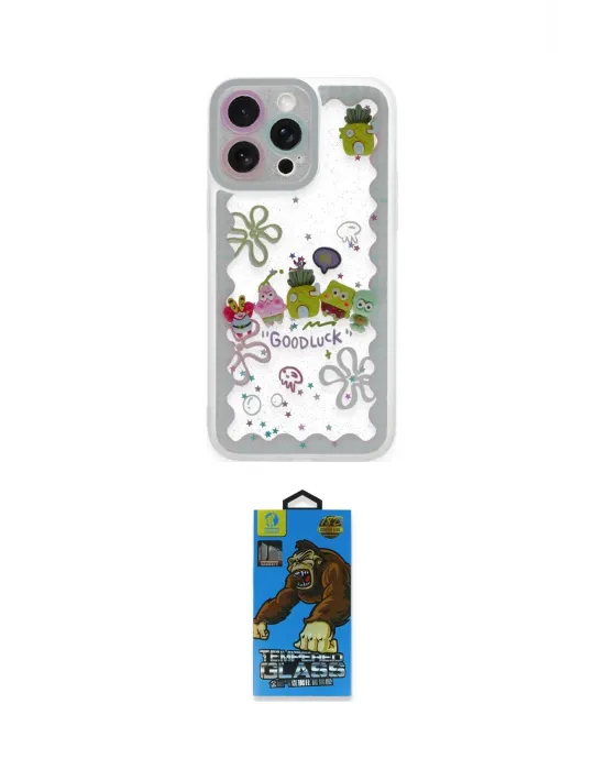ieg™ iPhone 14 Pro Kılıf Çekirdek Asil - Siyah 18D Cam Ekran Koruyucu