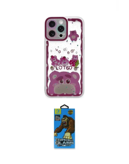 ieg™ iPhone 14 Pro Kılıf Çekirdek Asil - Siyah 18D Cam Ekran Koruyucu