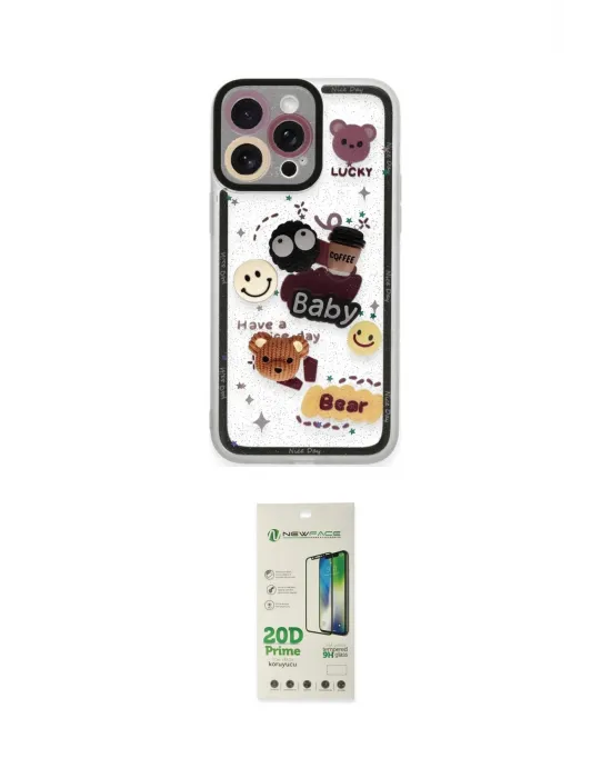 ieg™ iPhone 14 Pro Kılıf Çekirdek Asil - Siyah 20D Premium Cam Ekran Koruyucu
