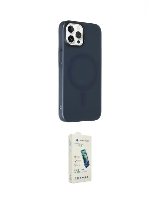 ieg™ iPhone 14 Pro Kılıf Çekirdek Modern Prime - Şeffaf Pasifik Cam Ekran Koruyucu