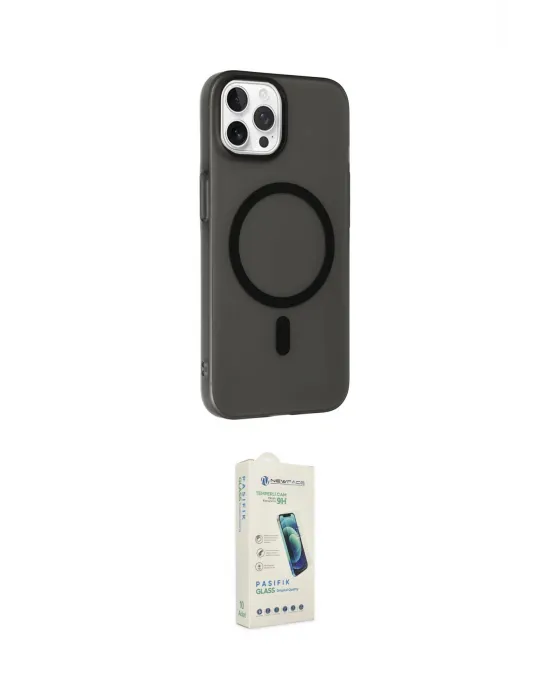 ieg™ iPhone 14 Pro Kılıf Çekirdek Modern Prime - Şeffaf Pasifik Cam Ekran Koruyucu