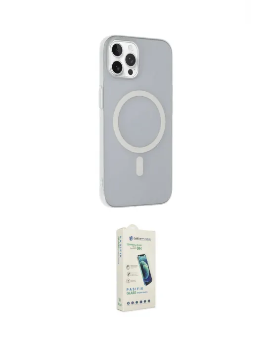 ieg™ iPhone 14 Pro Kılıf Çekirdek Modern Prime - Şeffaf Pasifik Cam Ekran Koruyucu