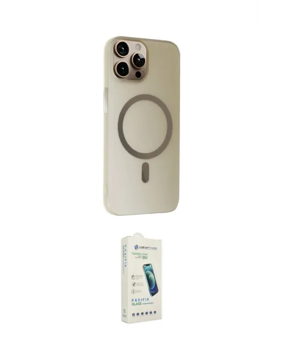 ieg™ iPhone 14 Pro Kılıf Çekirdek Modern Prime - Şeffaf Pasifik Cam Ekran Koruyucu