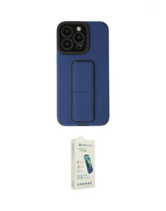 ieg™ iPhone 14 Pro Kılıf Çekirdek Yansıma - Şeffaf Pasifik Cam Ekran Koruyucu