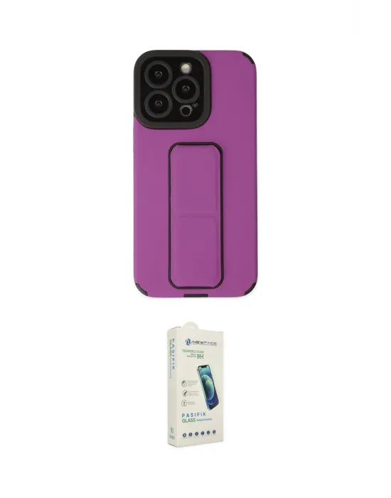ieg™ iPhone 14 Pro Kılıf Çekirdek Yansıma - Şeffaf Pasifik Cam Ekran Koruyucu