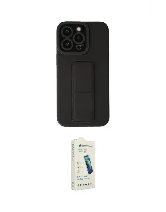 ieg™ iPhone 14 Pro Kılıf Çekirdek Yansıma - Şeffaf Pasifik Cam Ekran Koruyucu