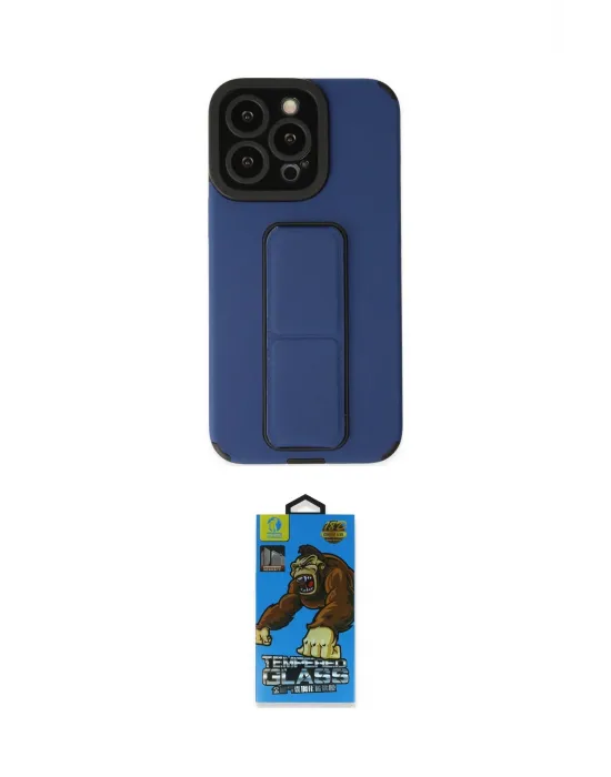 ieg™ iPhone 14 Pro Kılıf Çekirdek Yansıma - Siyah 18D Cam Ekran Koruyucu