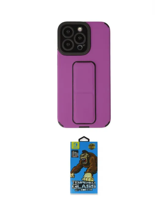 ieg™ iPhone 14 Pro Kılıf Çekirdek Yansıma - Siyah 18D Cam Ekran Koruyucu