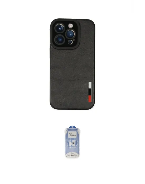 ieg™ iPhone 14 Pro Kılıf Doruk Asil Koleksiyonu - Siyah Joko Magic 5D Cam