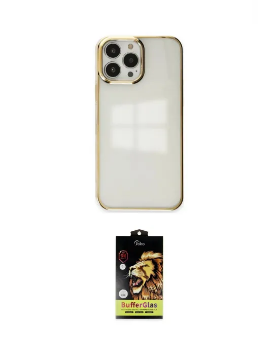 ieg™ iPhone 14 Pro Kılıf Doruk Doku Prime - Siyah Buffer Cam Ekran Koruyucu