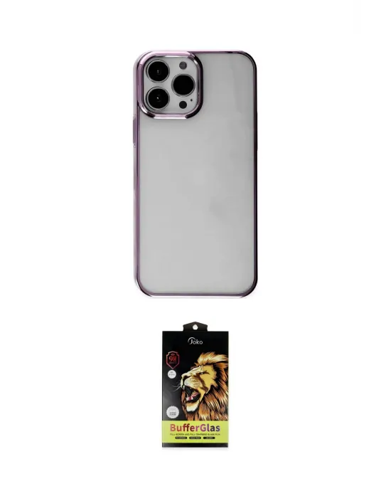 ieg™ iPhone 14 Pro Kılıf Doruk Doku Prime - Siyah Buffer Cam Ekran Koruyucu