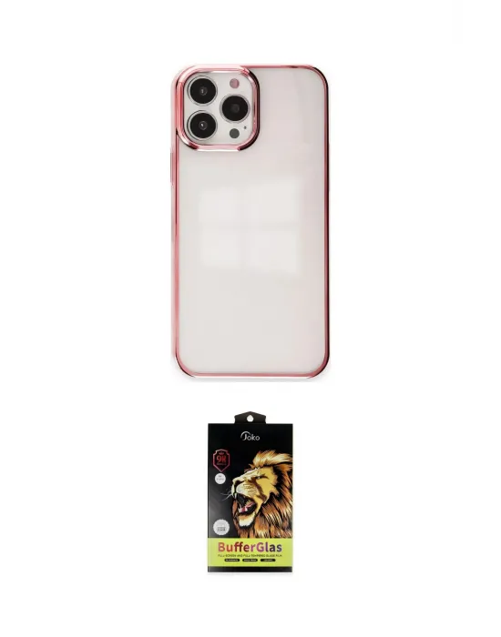 ieg™ iPhone 14 Pro Kılıf Doruk Doku Prime - Siyah Buffer Cam Ekran Koruyucu