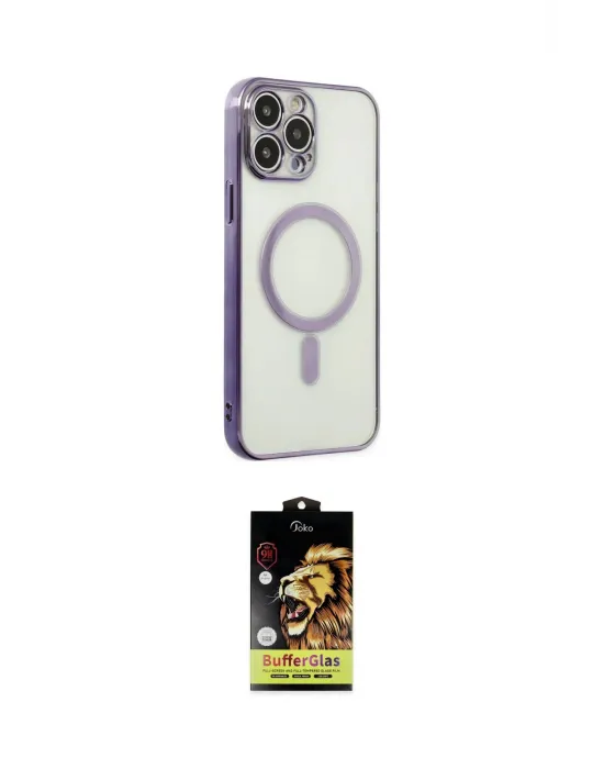 ieg™ iPhone 14 Pro Kılıf Doruk Minimal - Siyah Buffer Cam Ekran Koruyucu