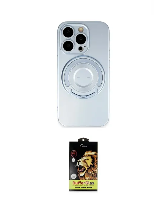 ieg™ iPhone 14 Pro Kılıf Eksen Klasik Prime - Siyah Buffer Cam Ekran Koruyucu