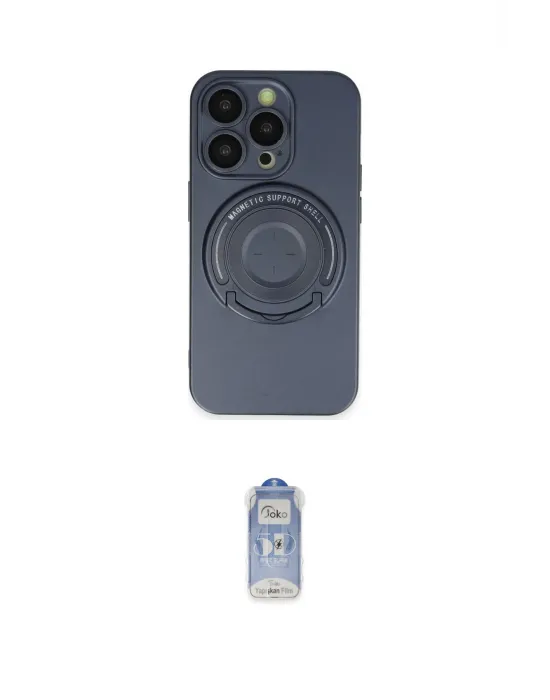 ieg™ iPhone 14 Pro Kılıf Eksen Klasik Prime - Siyah Joko Magic 5D Cam