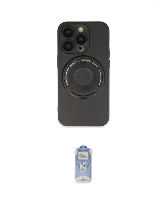 ieg™ iPhone 14 Pro Kılıf Eksen Klasik Prime - Siyah Joko Magic 5D Cam