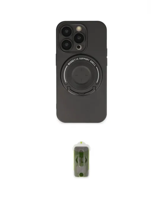ieg™ iPhone 14 Pro Kılıf Eksen Klasik Prime - Siyah Joko Magic 5D Hayalet Cam