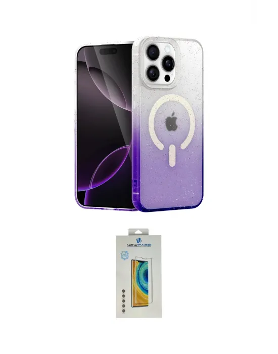 ieg™ iPhone 14 Pro Kılıf Eksen Minimal Özel Seri - Siyah Polymer Nano Ekran Koruyucu