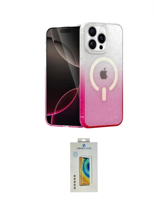 ieg™ iPhone 14 Pro Kılıf Eksen Minimal Özel Seri - Siyah Polymer Nano Ekran Koruyucu