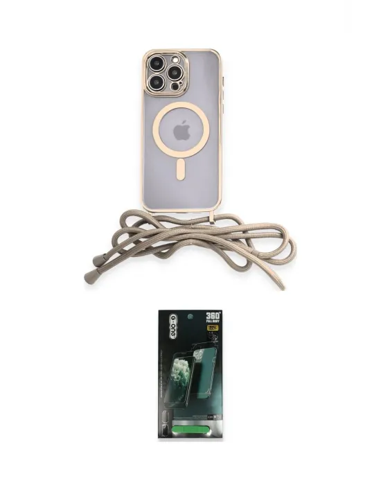 ieg™ iPhone 14 Pro Kılıf Eksen Özel Seri - Siyah 360 Mat Full Body Arka Koruyucu