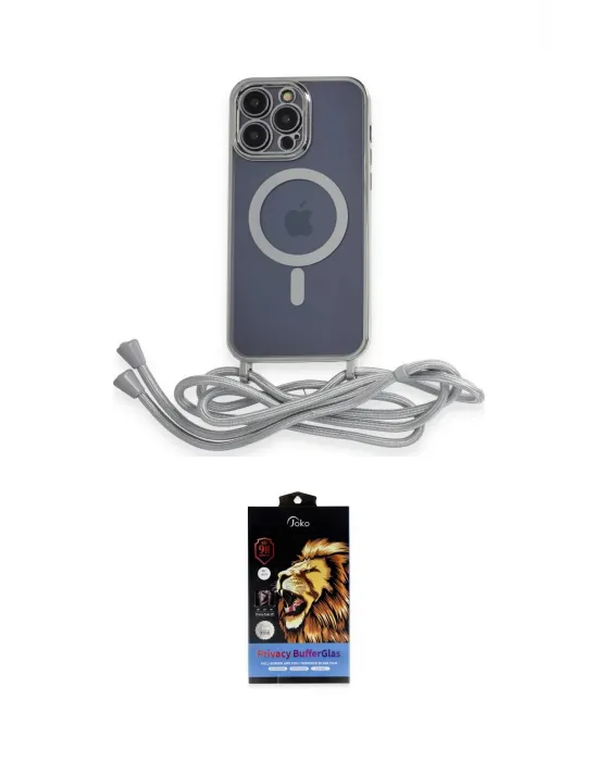 ieg™ iPhone 14 Pro Kılıf Eksen Özel Seri - Siyah Buffer Hayalet Cam Ekran Koruyucu