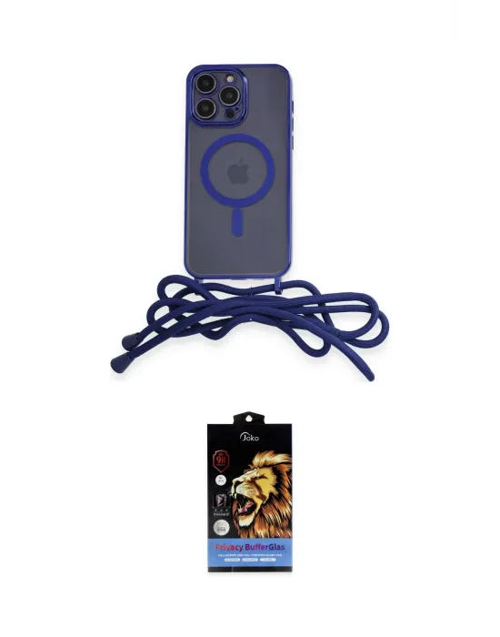 ieg™ iPhone 14 Pro Kılıf Eksen Özel Seri - Siyah Buffer Hayalet Cam Ekran Koruyucu