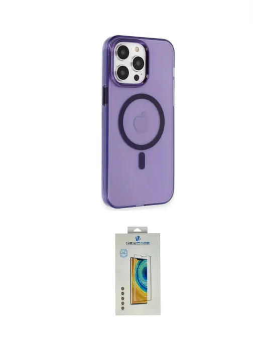 ieg™ iPhone 14 Pro Kılıf Kıvılcım Asil Özel Seri - Siyah Polymer Nano Ekran Koruyucu