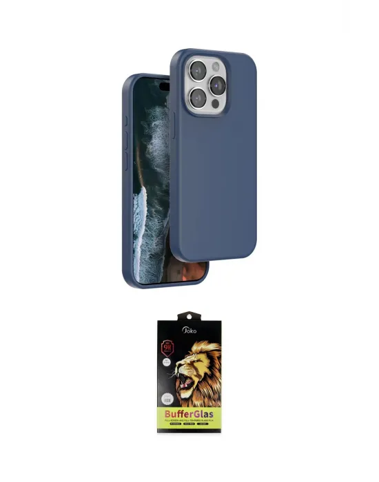 ieg™ iPhone 14 Pro Kılıf Kıvılcım Çizgi Serisi - Siyah Buffer Cam Ekran Koruyucu