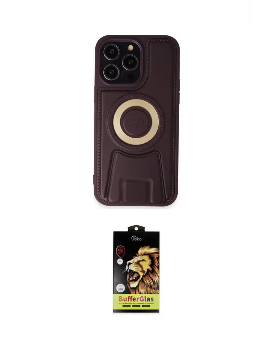 ieg™ iPhone 14 Pro Kılıf Kıvılcım Form Özel Seri - Siyah Buffer Cam Ekran Koruyucu