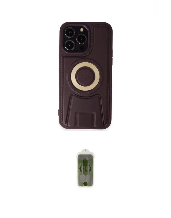 ieg™ iPhone 14 Pro Kılıf Kıvılcım Form Özel Seri - Siyah Joko Magic 5D Hayalet Cam