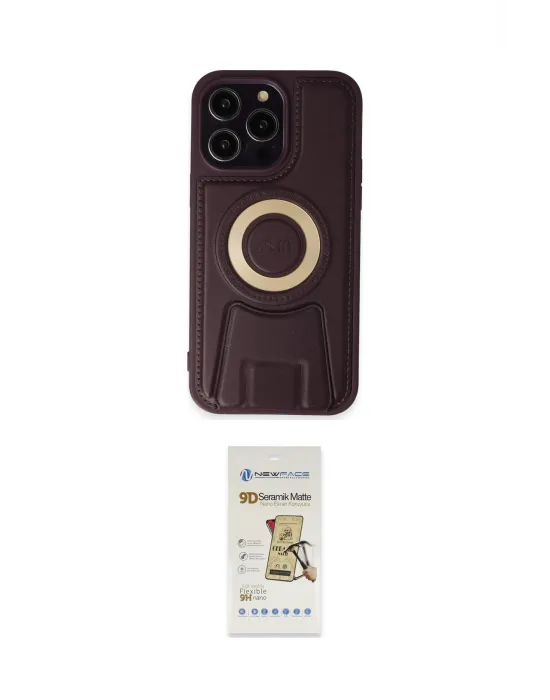 ieg™ iPhone 14 Pro Kılıf Kıvılcım Form Özel Seri - Siyah Mat Seramik Nano Ekran Koruyucu
