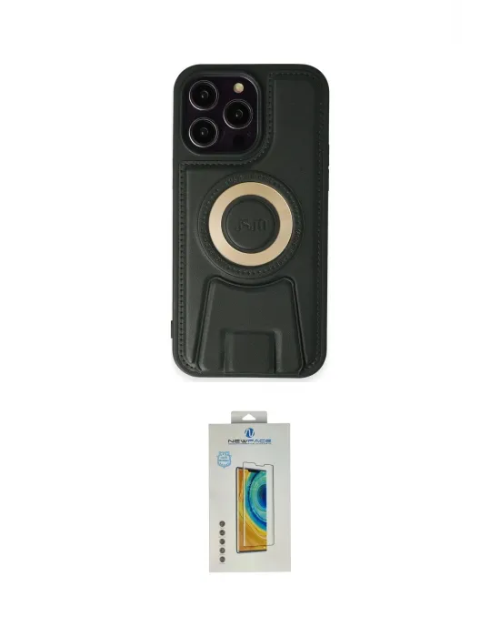 ieg™ iPhone 14 Pro Kılıf Kıvılcım Form Özel Seri - Siyah Polymer Nano Ekran Koruyucu