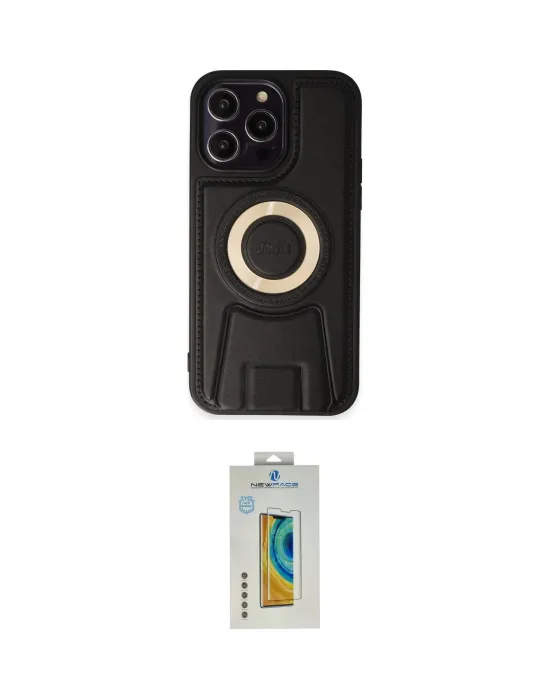 ieg™ iPhone 14 Pro Kılıf Kıvılcım Form Özel Seri - Siyah Polymer Nano Ekran Koruyucu