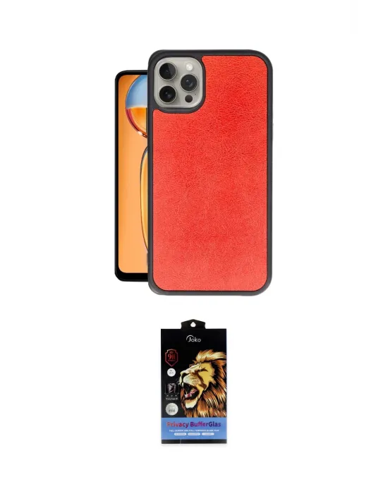 ieg™ iPhone 14 Pro Kılıf Kıvılcım Işık Serisi - Siyah Buffer Hayalet Cam Ekran Koruyucu